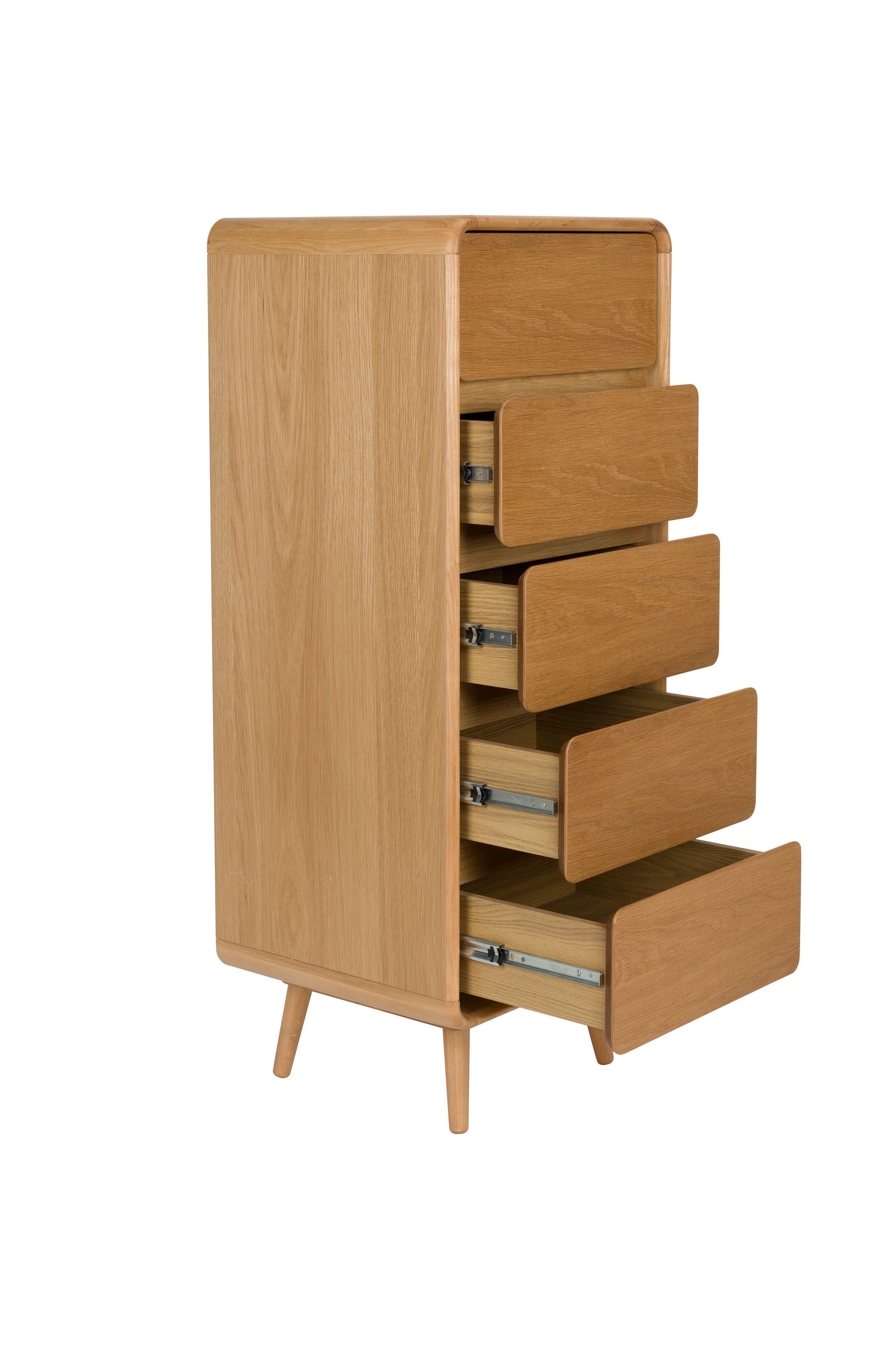 Zuiver Rise Natural Oak Wood Chest of Drawers